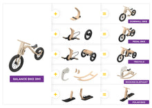 Įkelti vaizdą į galerijos rodinį, BALANSINIS DVIRATIS 3in1 AUGANTIS SU VAIKU