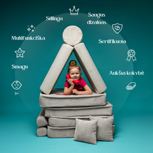 Įkelti vaizdą į galerijos rodinį, Minkšta modulinė žaidimų sofa, mėlyna