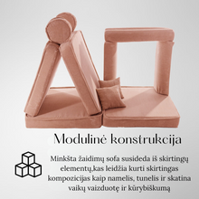 Įkelti vaizdą į galerijos rodinį, Minkšta modulinė žaidimų sofa, mėlyna