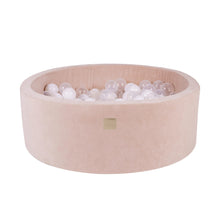 Įkelti vaizdą į galerijos rodinį, Kamuoliukų baseinas ANGEL, 30 cm, ruda, 250 vnt. kamuoliukų: 2xbalta, skaidri