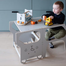 Įkelti vaizdą į galerijos rodinį, MONTESSORI VIRTUVĖS BOKŠTELIS - STALAS TRANSFORMERIS