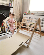 Įkelti vaizdą į galerijos rodinį, PIKLER TRIKAMPIS - BALANSAVIMO LAIPTELIAI + ČIUOŽYKLA (2IN1)
