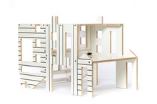 Įkelti vaizdą į galerijos rodinį, 4in1 VIRTUVĖS BOKŠTELIS - STALAS - LĖLIŲ NAMELIS - LAIPTELIS