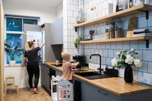 Įkelti vaizdą į galerijos rodinį, 4in1 VIRTUVĖS BOKŠTELIS - STALAS - LĖLIŲ NAMELIS - LAIPTELIS