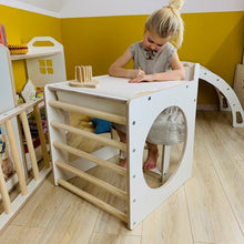 Įkelti vaizdą į galerijos rodinį, Multifunkcinis rinkinys: montessori kubas + kėdutė
