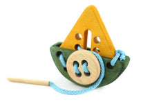 Įkelti vaizdą į galerijos rodinį, Medinis vėrimo žaislas "Valtis"