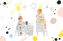 Įkelti vaizdą į galerijos rodinį, 4in1 VIRTUVĖS BOKŠTELIS - STALAS - LĖLIŲ NAMELIS - LAIPTELIS