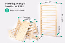 Įkelti vaizdą į galerijos rodinį, ŠVEDIŠKA SIENELĖ - PIKLER LAIPIOJIMO TRIKAMPIS