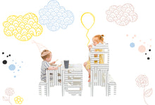 Įkelti vaizdą į galerijos rodinį, 4in1 VIRTUVĖS BOKŠTELIS - STALAS - LĖLIŲ NAMELIS - LAIPTELIS