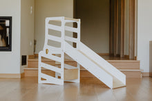 Įkelti vaizdą į galerijos rodinį, 3in1 - VIRTUVĖS PAGALBINIS BOKŠTELIS - STALAS - ČIUOŽYKLA TRANSFORMERIS