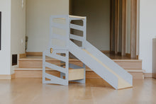 Įkelti vaizdą į galerijos rodinį, 3in1 - VIRTUVĖS PAGALBINIS BOKŠTELIS - STALAS - ČIUOŽYKLA TRANSFORMERIS