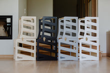 Įkelti vaizdą į galerijos rodinį, 3in1 - VIRTUVĖS PAGALBINIS BOKŠTELIS - STALAS - ČIUOŽYKLA TRANSFORMERIS