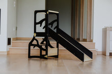 Įkelti vaizdą į galerijos rodinį, 3in1 - VIRTUVĖS PAGALBINIS BOKŠTELIS - STALAS - ČIUOŽYKLA TRANSFORMERIS MEDŽIO MOTYVAI